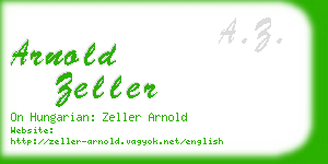 arnold zeller business card